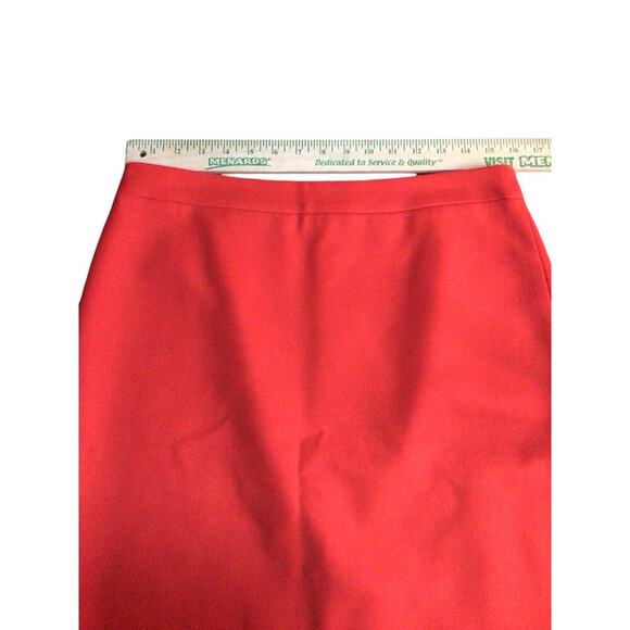 J. Crew Orange Wool Lined The Pencil Skirt - Size 8 - Picture 5 of 6
